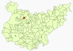 Расположение муниципалитета Ла-Гарровилья на карте провинции