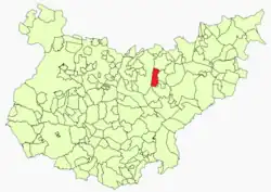 Расположение муниципалитета Ла-Аба на карте провинции