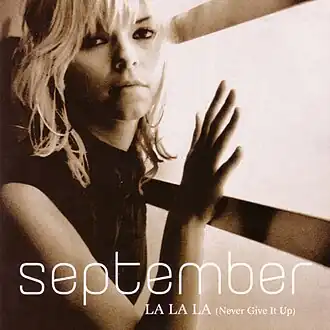 Обложка сингла September «La La La (Never Give It Up)» (2003)