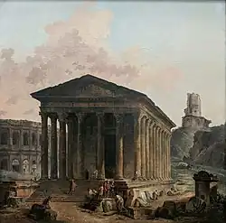 Квадратный дом в Ниме. 1787. Холст, масло. Лувр, Париж