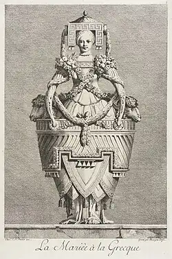 Лист из серии «Маскарад в греческом стиле» по рисунку Э.-А. Петито. 1771