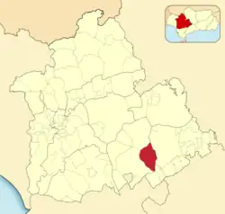 Расположение муниципалитета Ла-Пуэбла-де-Касалья на карте провинции