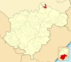 Расположение муниципалитета на карте провинции