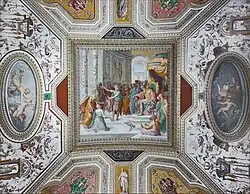 Суд Соломона. Фреска плафона «Зала суда». 1569—1571. Палаццо Фарнезе, Капрарола