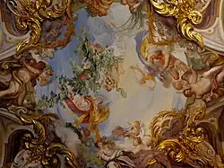 Роспись свода «Летней комнаты». Палаццо Россо. Страда Нуова, Генуя