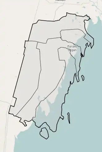 Лаганский район на карте