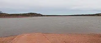 Вид на водохранилище зимой 2019 года