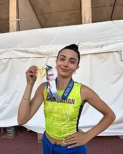 Ламия Велиева с золотой медалью чемпионата мира 2024 года в Кобе