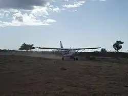 Посадка на ВПП аэропорта в 2014 году