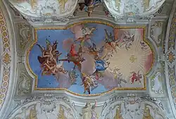 Слава Девы Марии. Роспись плафона Аннакирхе, Вена. Ок. 1717