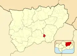 Расположение муниципалитета Ларва на карте провинции