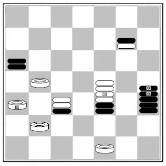 Задача в «Ласку». Белые выигрывают. (А. Сладков, Москва)
