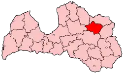 Гулбенский район на карте