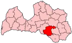 Екабпилсский район на карте