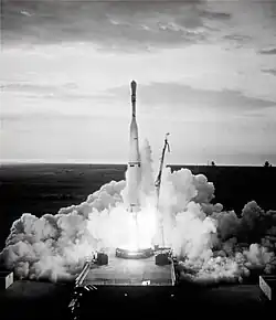Запуск ТИРОС-1 ракетой Тор-Эйбл.