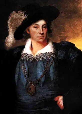 Лоренс Де Графф в молодости.(Старинный портрет маслом)