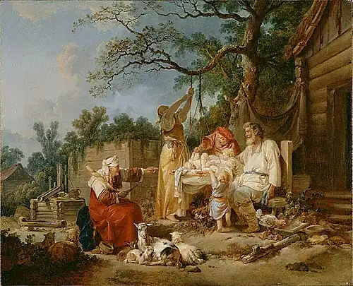 Русская колыбельЖ. Б. Лепренс, 1764
