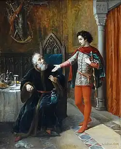 Эль Сид перед своим отцом после дуэли с графом Гормасом. На сюжет трагикомедии Корнеля «Сид».