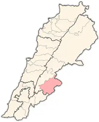 Район Рашайя на карте