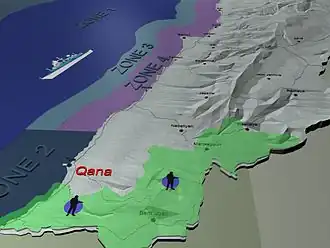 Область действия ЮНИФИЛ