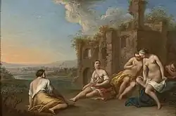 Вступая и покидая купальню. Ранее 1785