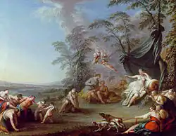 Диана и нимфы с пленным сатиром. 1770. Медь, масло. Местонахождение неопределено