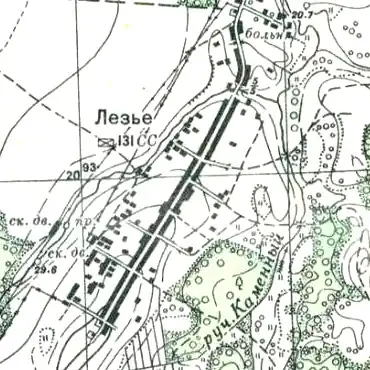 План деревни Лезье. 1941 год