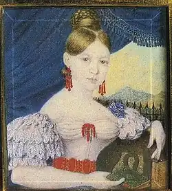 Аделаида Григорьевна,дочьминиатюра работыР. Вильчинского, 1836 г, ГИМ.