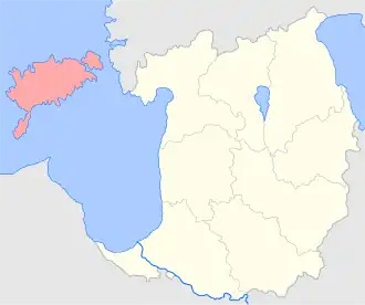 Эзельский уезд на карте