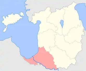 Рижский уезд на карте