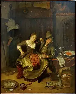 Галантная сцена. 1699. Дерево, масло. Дворец изящных искусств, Лилль