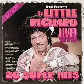 Обложка альбома Литла Ричарда «Little Richard Live! 20 Super Hits» (1976)