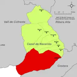 Расположение муниципалитета Энгера на карте провинции