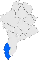 Расположение муниципалитета на карте провинции