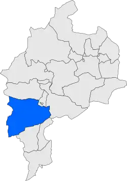 Расположение муниципалитета на карте провинции