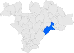 Расположение муниципалитета на карте провинции