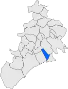 Расположение муниципалитета на карте провинции