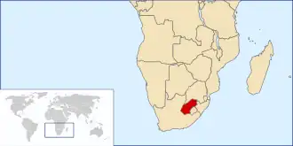 Колония Оранжевой реки (выделена красным)