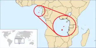 Сан-Томе и Принсипи на карте мира