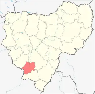 Хиславичский район на карте