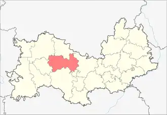 Краснослободский район на карте