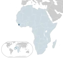 Сьерра-Леоне на карте Африки