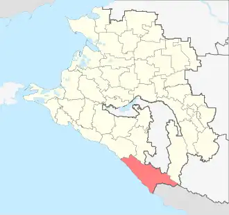 город Сочи на карте