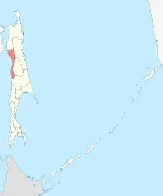 Александровск-Сахалинский район на карте