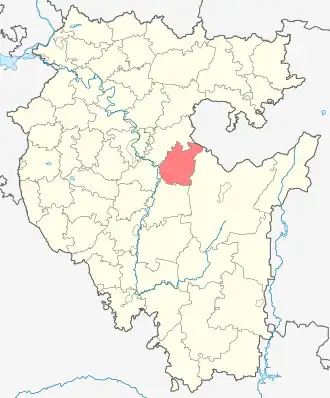 Архангельский район на карте