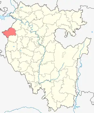 Бакалинский район на карте