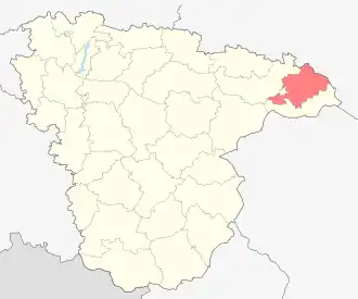 Борисоглебский район на карте