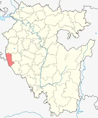 Ермекеевский район на карте