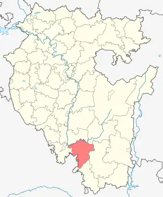 Кугарчинский район на карте