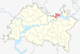 Менделеевский район на карте